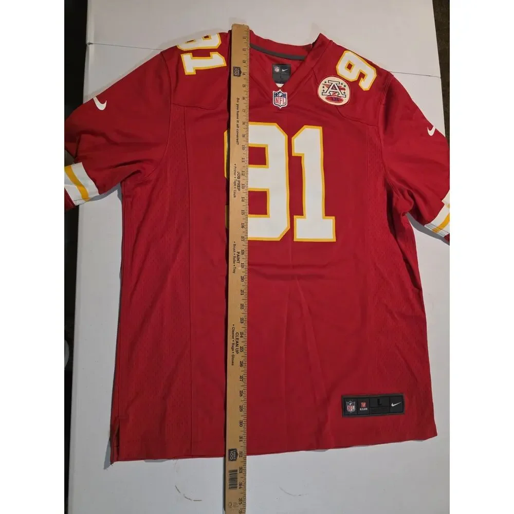 Kansas City Chiefs Nike On Field Jersey NFL Tamba Hali #91 Men’s L Red